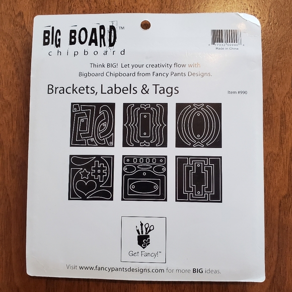 NIP Big Board Chipboard Brackets, Labels, & Tags Fancy Pants Designs - Picture 2 of 5